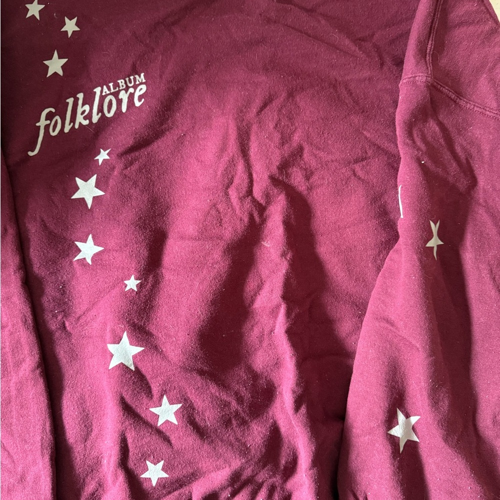 Taylor Swift Folklor Album Maroon Sweatshirt